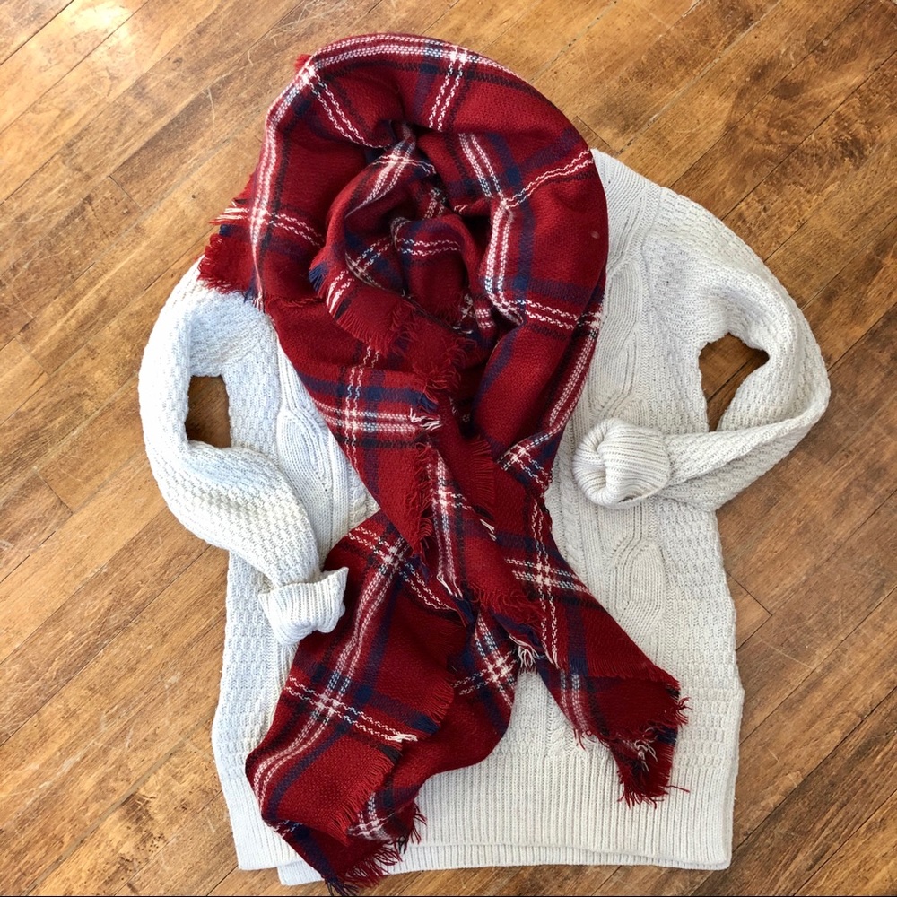 Sylvia Alexander | Plaid Blanket-Scarf, EUC